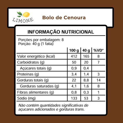 Bolo de Cenoura com Chocolate