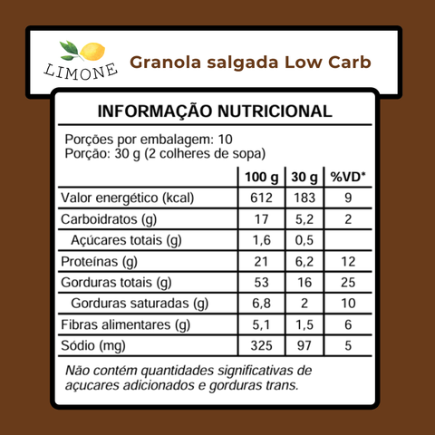 Granola Salgada Low Carb