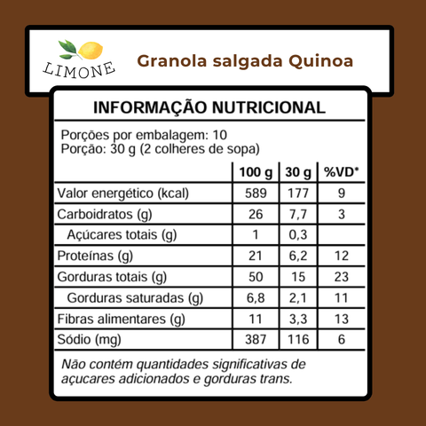 Granola Salgada com Quinoa